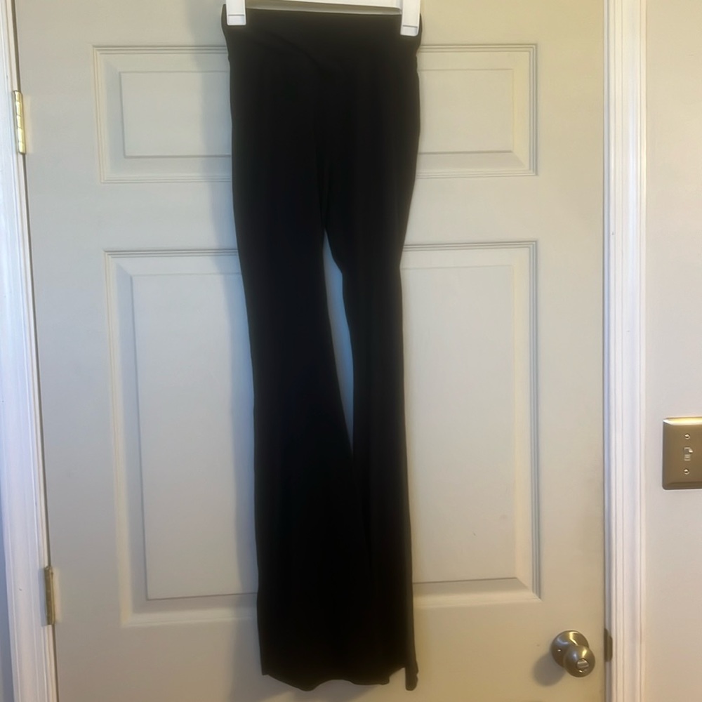 Black flare leggings